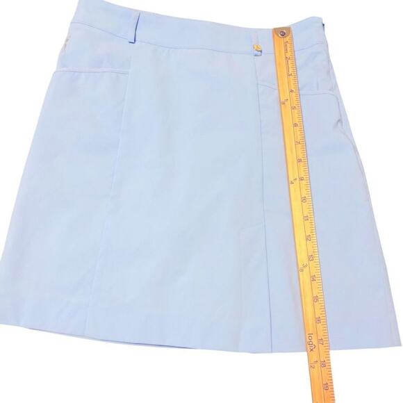 Golfino Skort Womens Size 4 Lt Blue Stretch Polyester Blend Golf Tennis Side Zip - Picture 8 of 10